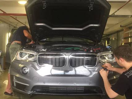 Защита морды BMW X5 продолжение